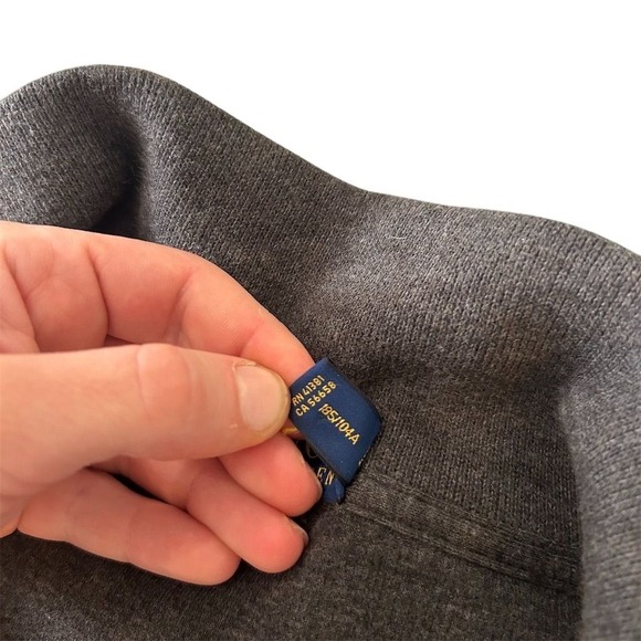 Polo Ralph Lauren Men's XL Gray Quarter Zip Pullover Sweater - Picture 7 of 8